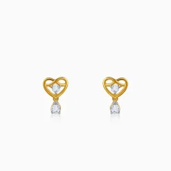 Gold Love Shine Lab Grown Diamond Studs