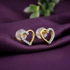 Gold Luminous Hearts Lab Grown Diamond Earrings