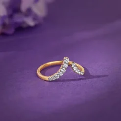 Gold Lunara Lab Grown Diamond Vanki Ring