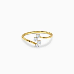 Gold Lustre Cross Lab Grown Diamond Ring (Size 12)