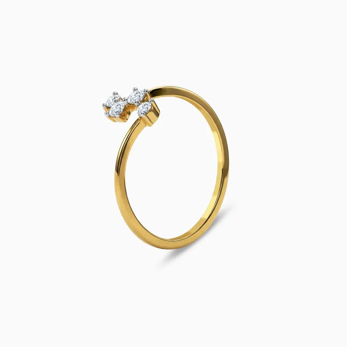 Gold Lustre Cross Lab Grown Diamond Ring (Size 12)