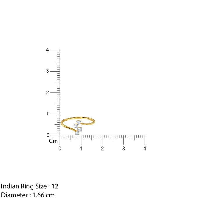Gold Lustre Cross Lab Grown Diamond Ring (Size 12)