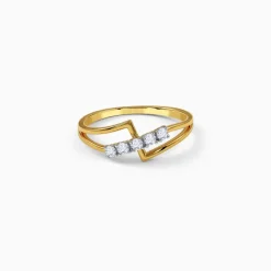 Gold Lustre Whirl Lab Grown Diamond Ring (Size 12)