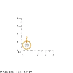 Gold Magical Fleur Lab Grown Diamond Pendant