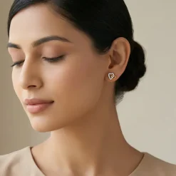 Gold Magical Love Lab Grown Diamond Studs