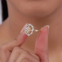 Gold Magna Florale Lab Grown Diamond Ring
