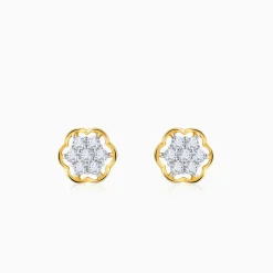 Gold Mana Lab Grown Diamond Stud Earrings