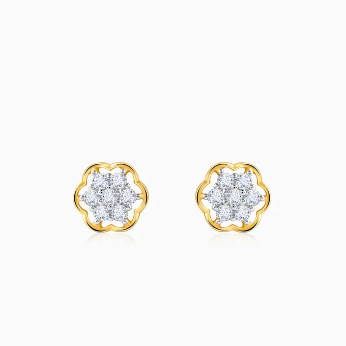Gold Mana Lab Grown Diamond Stud Earrings
