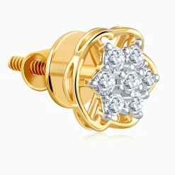 Gold Mana Lab Grown Diamond Stud Earrings
