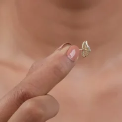 Gold Maquie Lab Grown Diamond Earrings