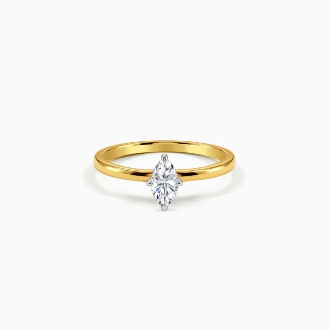 Gold Marquise Muse Lab Grown Diamond Ring (Size 12)