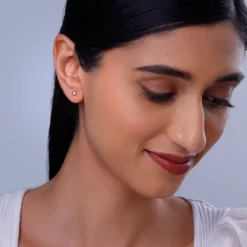 Gold Mimo Lab Grown Diamond Stud Earrings