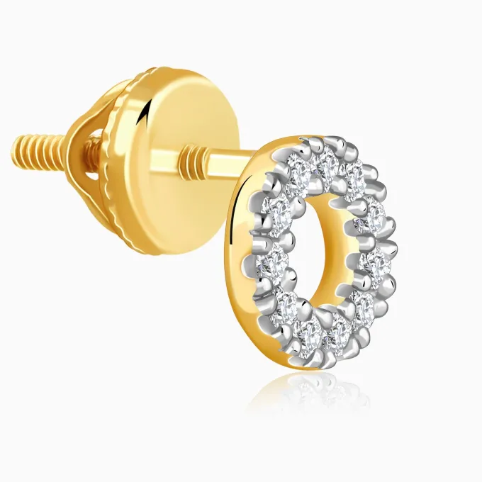 Gold Mini Orbit Lab Grown Diamond Studs