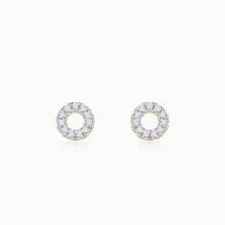 Gold Mini Orbit Lab Grown Diamond Studs