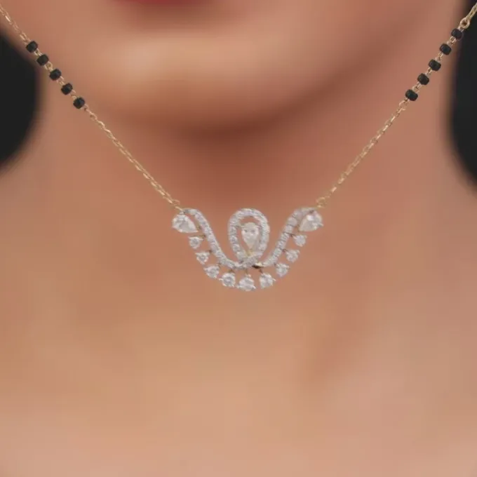 Gold Monica Lab Grown Diamond Mangalsutra