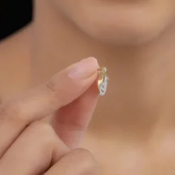 Gold Moonbeam Diamond Earrings