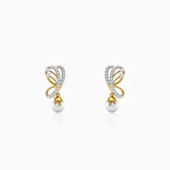 Gold Moonvine Lab Grown Diamond Earrings