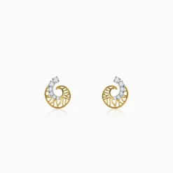 Gold Muguet Lab Grown Diamond Earrings