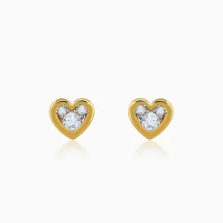 Gold My Heartbeat Lab Grown Diamond Studs