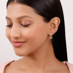 Gold Orb of Grace Lab Grown Diamond Earrings