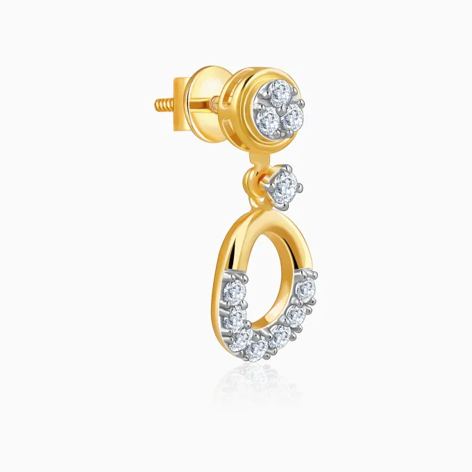 Gold Orb of Grace Lab Grown Diamond Earrings