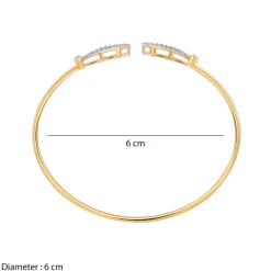 Gold Orvella Lab Grown Diamond Cuff Bracelet