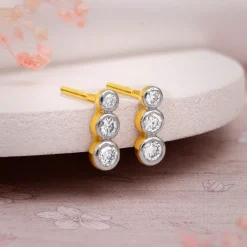 Gold Orvya Lab Grown Diamond Earrings