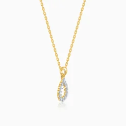 Gold Oval Aura Lab Grown Diamond Pendant