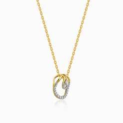 Gold Oval Aura Lab Grown Diamond Pendant