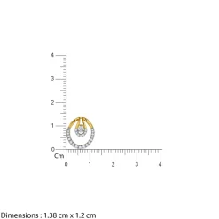 Gold Oval Aura Lab Grown Diamond Pendant