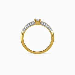 Gold Pave Lab Grown Diamond Ring