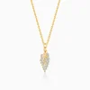 Gold Peacock Dance Lab Grown Diamond Pendant