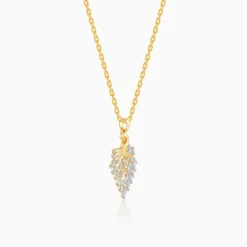 Gold Peacock Dance Lab Grown Diamond Pendant