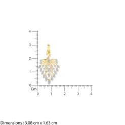 Gold Peacock Dance Lab Grown Diamond Pendant