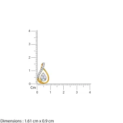 Gold Pear Within Lab Grown Diamond Pendant
