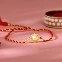 Gold Pearl Love Rakhi