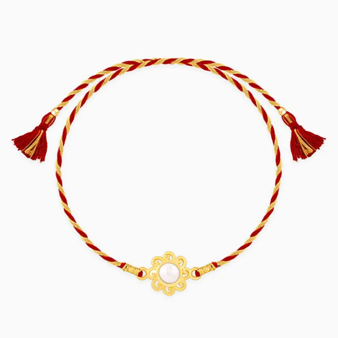 Gold Pearl Love Rakhi