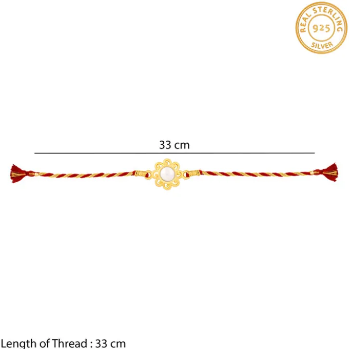 Gold Pearl Love Rakhi