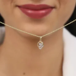 Gold Pearsome Diamond Pendant