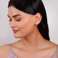 Gold Petal Bloom Lab Grown Diamond Studs
