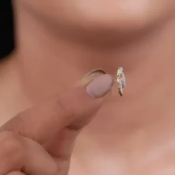 Gold Petal Bloom Lab Grown Diamond Studs