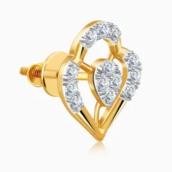 Gold Petal Bloom Lab Grown Diamond Studs