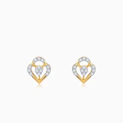 Gold Petal Bloom Lab Grown Diamond Studs