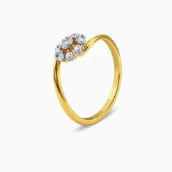 Gold Petal Confluence Lab Grown Diamond Ring (Size 12)