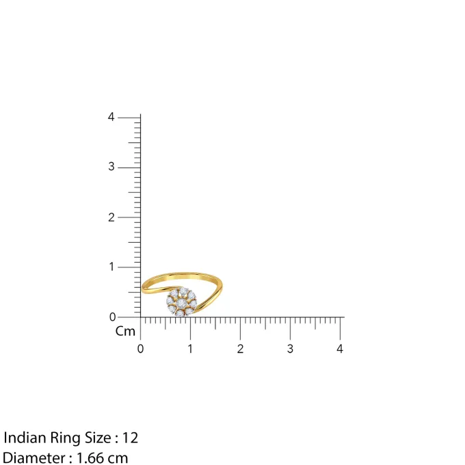 Gold Petal Confluence Lab Grown Diamond Ring (Size 12)