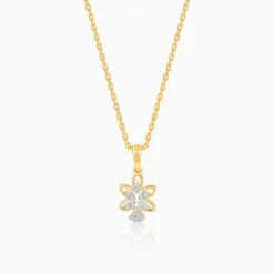 Gold Petal Grace Lab Grown Diamond Pendant