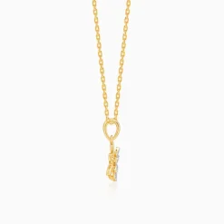 Gold Petal Grace Lab Grown Diamond Pendant