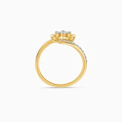 Gold Petal Spirit Lab Grown Diamond Ring