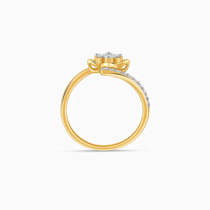 Gold Petal Spirit Lab Grown Diamond Ring
