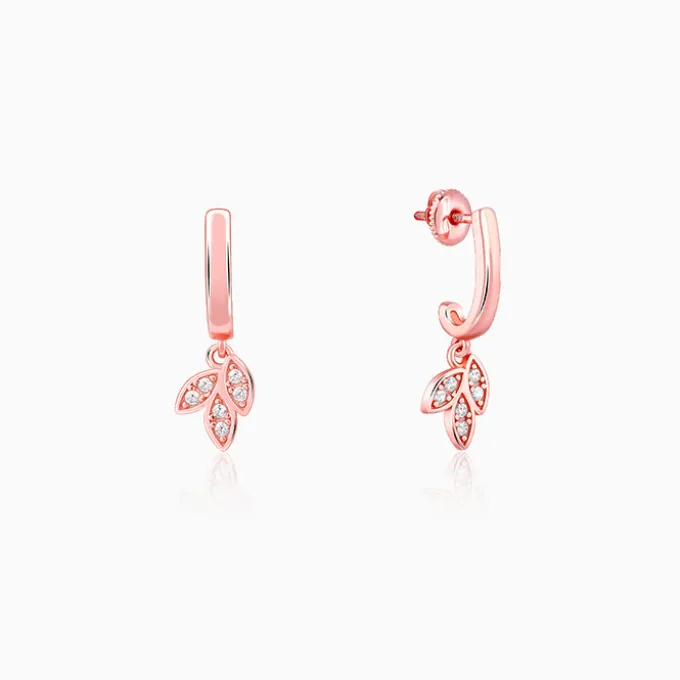 Gold Petal Trio Hoop Earrings
